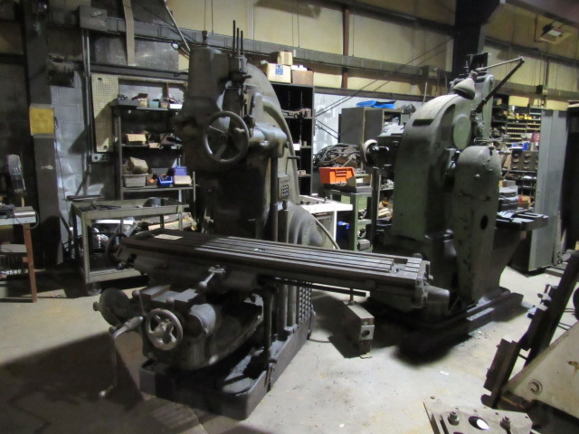 Milwaukee K&T H#3 50 Taper Vertical Mill with 604 RPM, Power Feeds, sn:28-4658 - Image 7 of 7