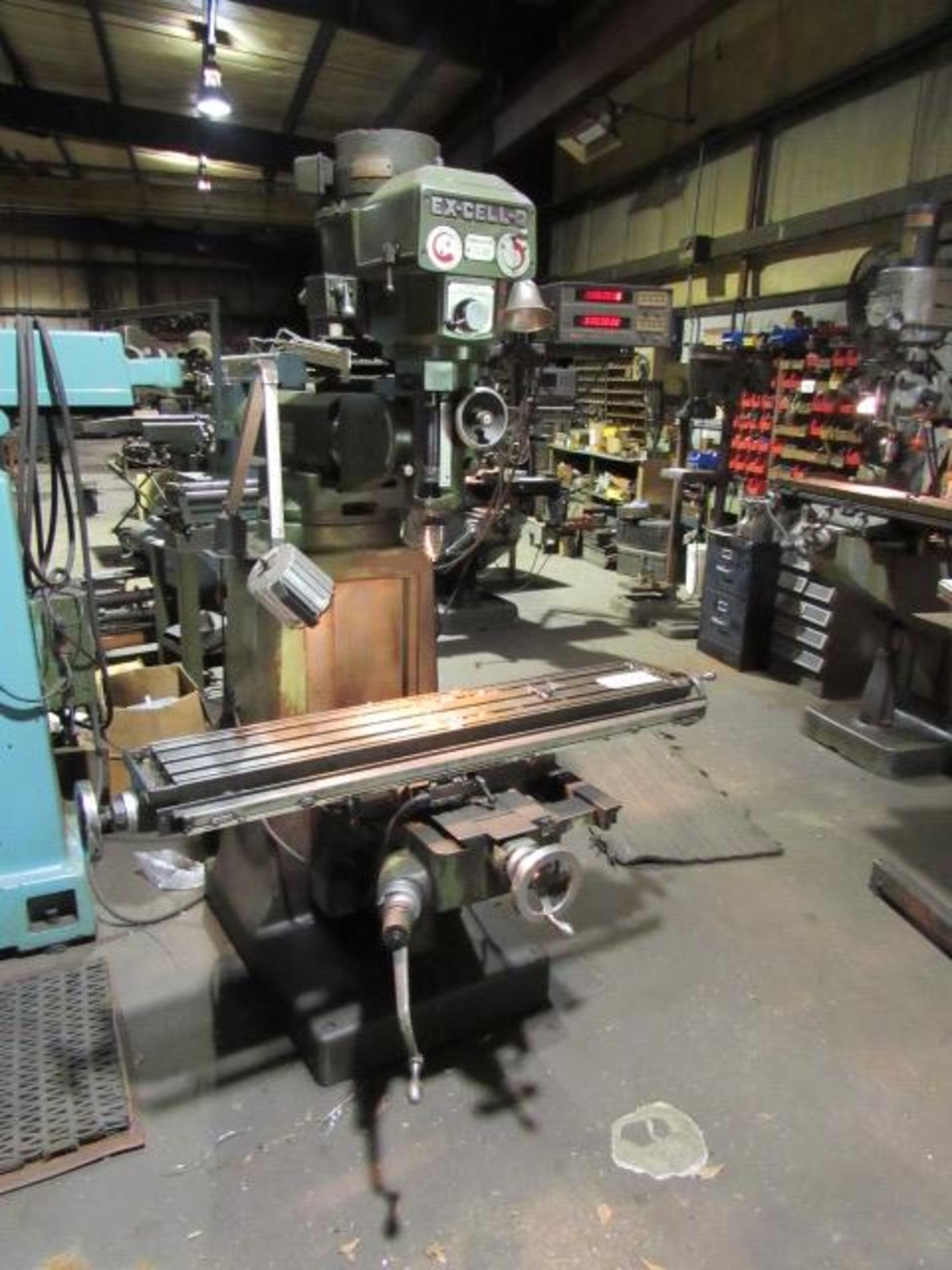 Ex-Cell-O Variable Speed Knee Mill with Power Feed Table. DRO, sn:6028222 - Bild 3 aus 8