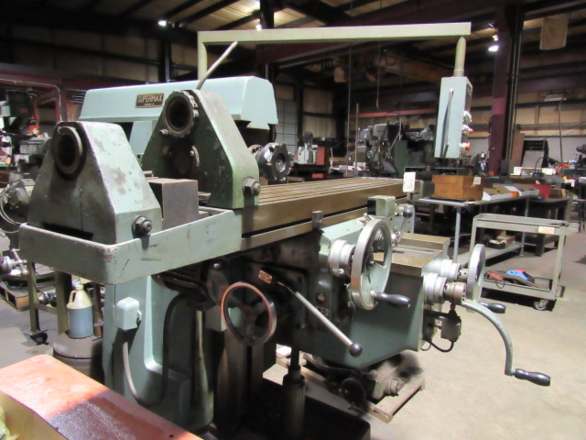 Supermax #50 Taper Horizontal Mill with 10'' x 60'' Power Feed Table, Pendant Controls, Spindle - Image 4 of 6