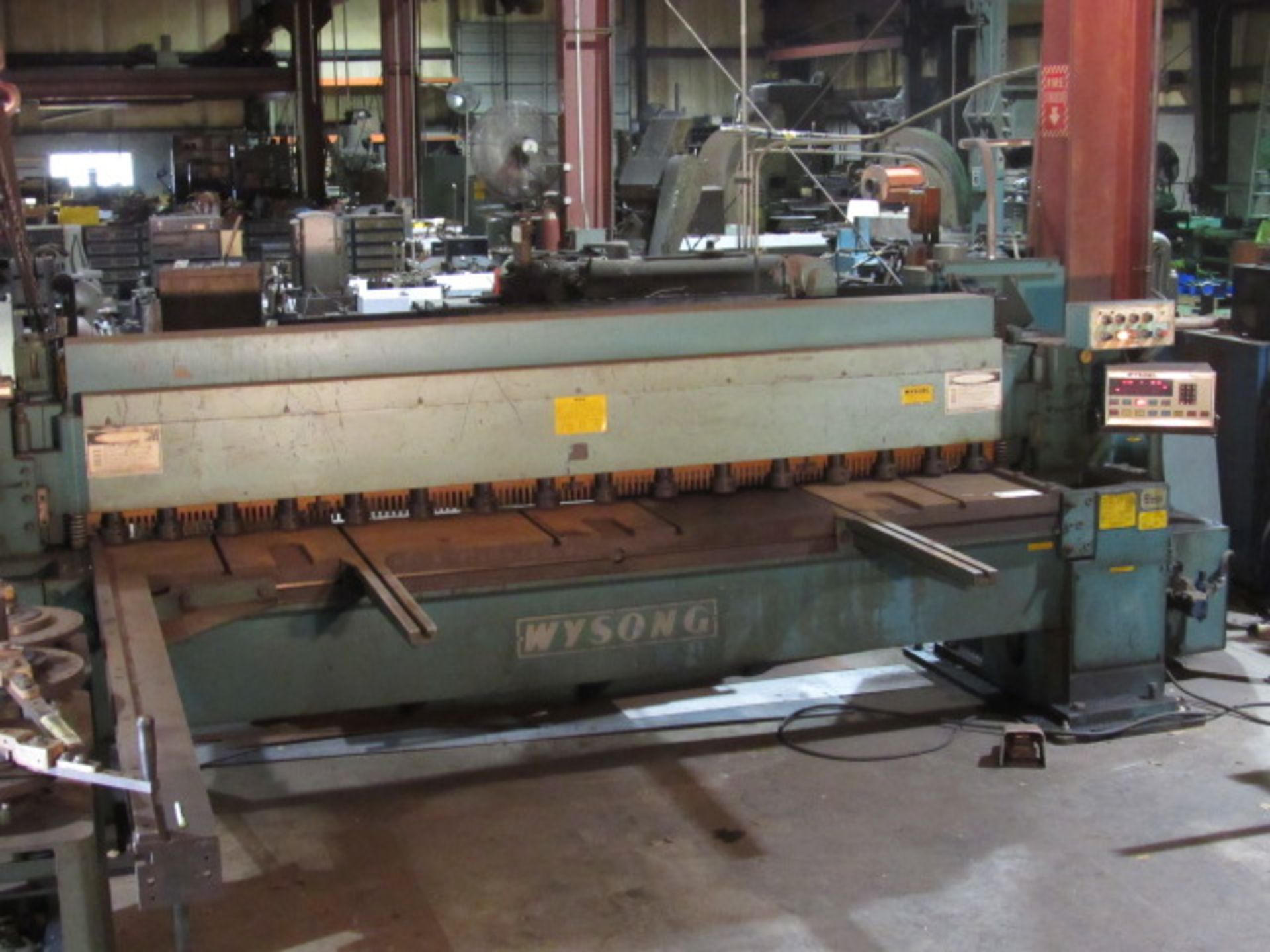 Wysong 1/4'' x 10' Squaring Shear, Model 1025 with Programmable Backgauge, Left Hand Squaring Arm, - Image 2 of 9