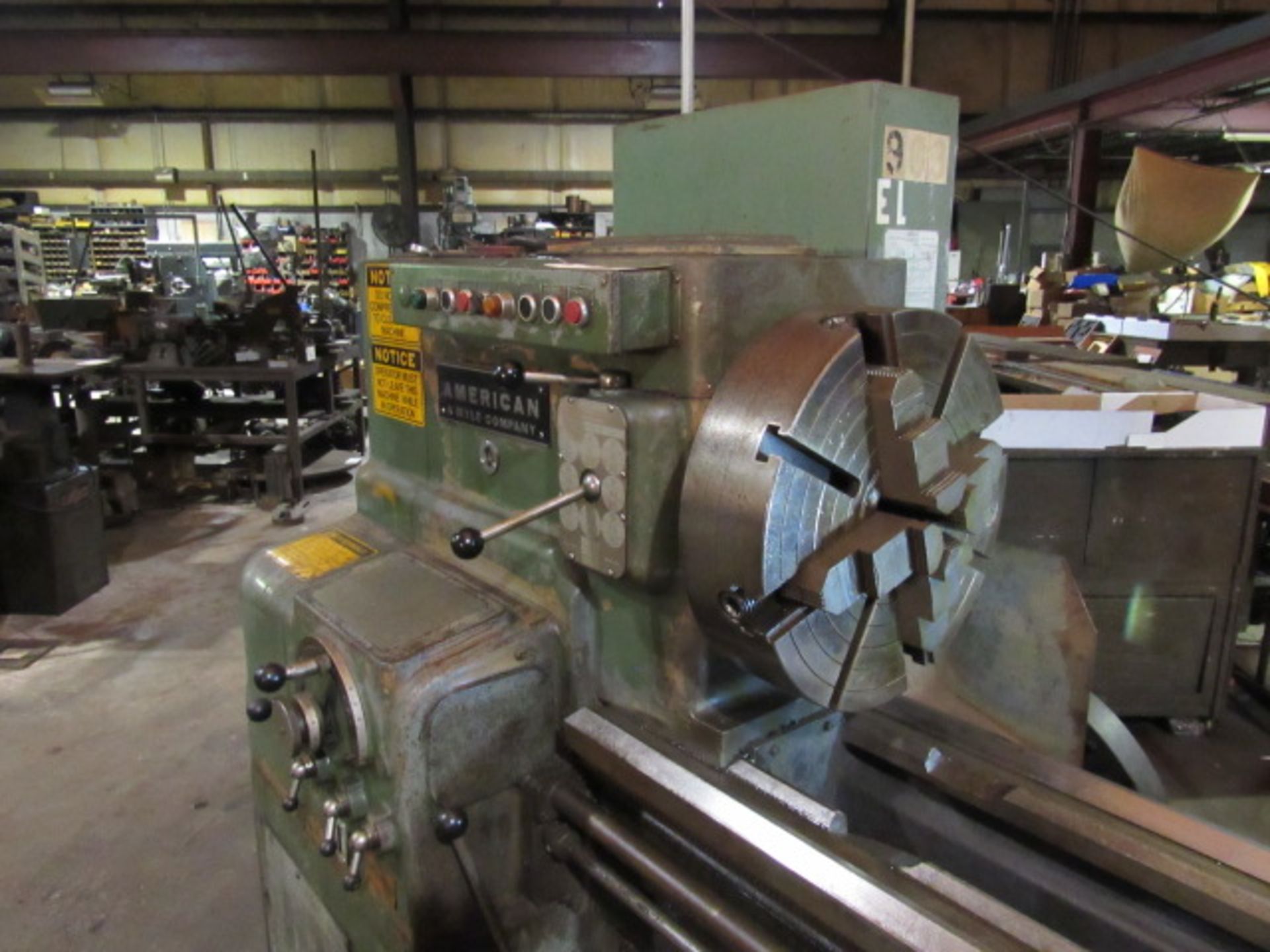 American 24'' Swing x 78'' Centers Engine Lathe with 20'' 4-Jaw Chuck, Spindle Speeds to 1000 RPM, - Image 2 of 8