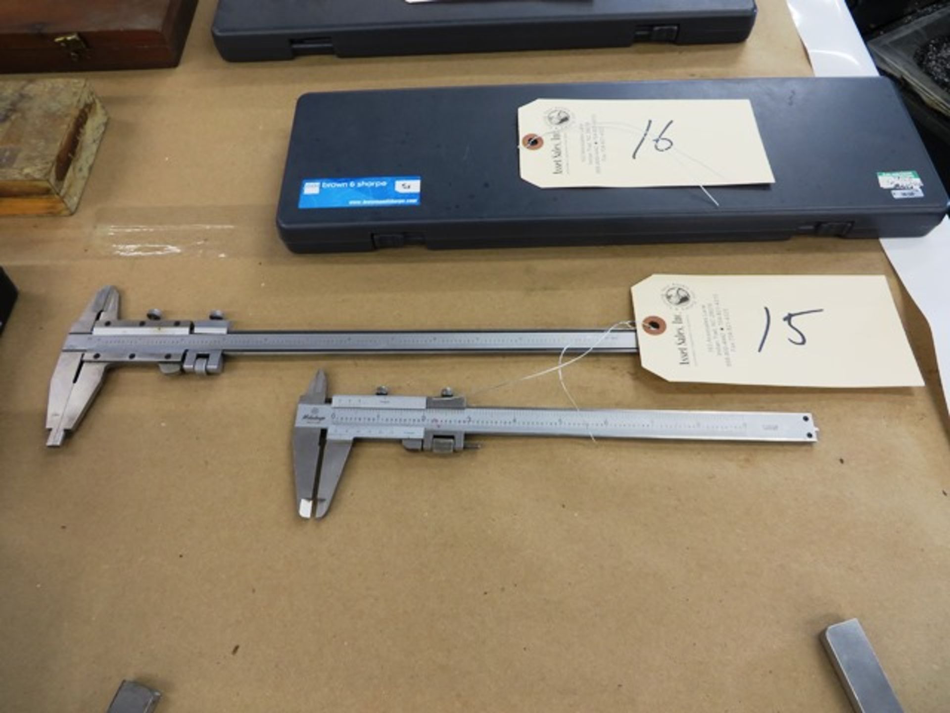 (1) Brown & Sharpe 12'' Caliper & (1) Mitutoyo 9'' Vernier Caliper