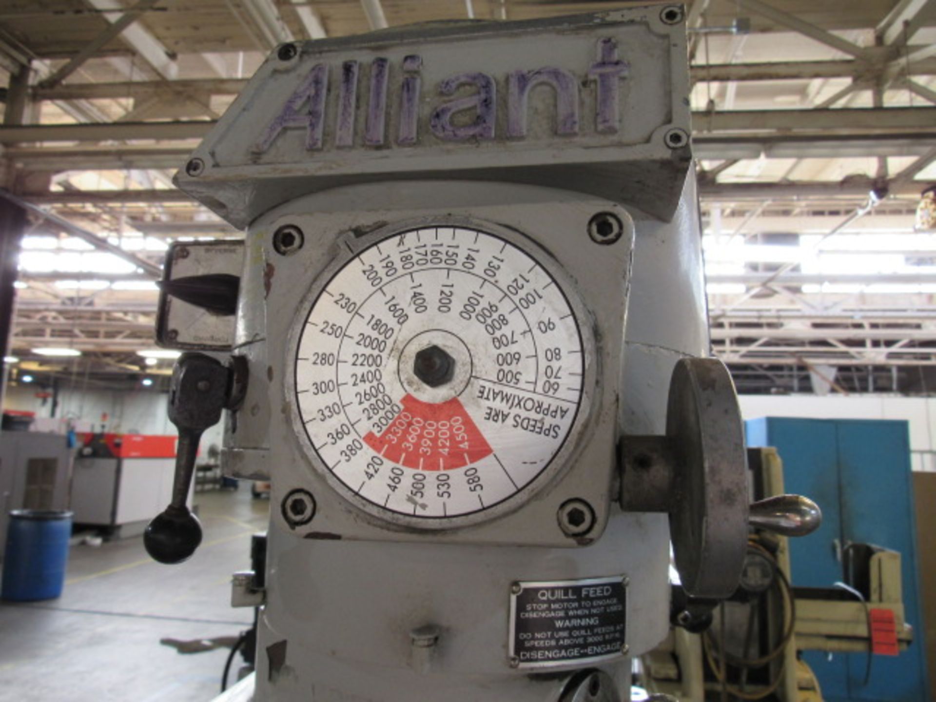Alliant Vertical Knee Mill - Image 4 of 7