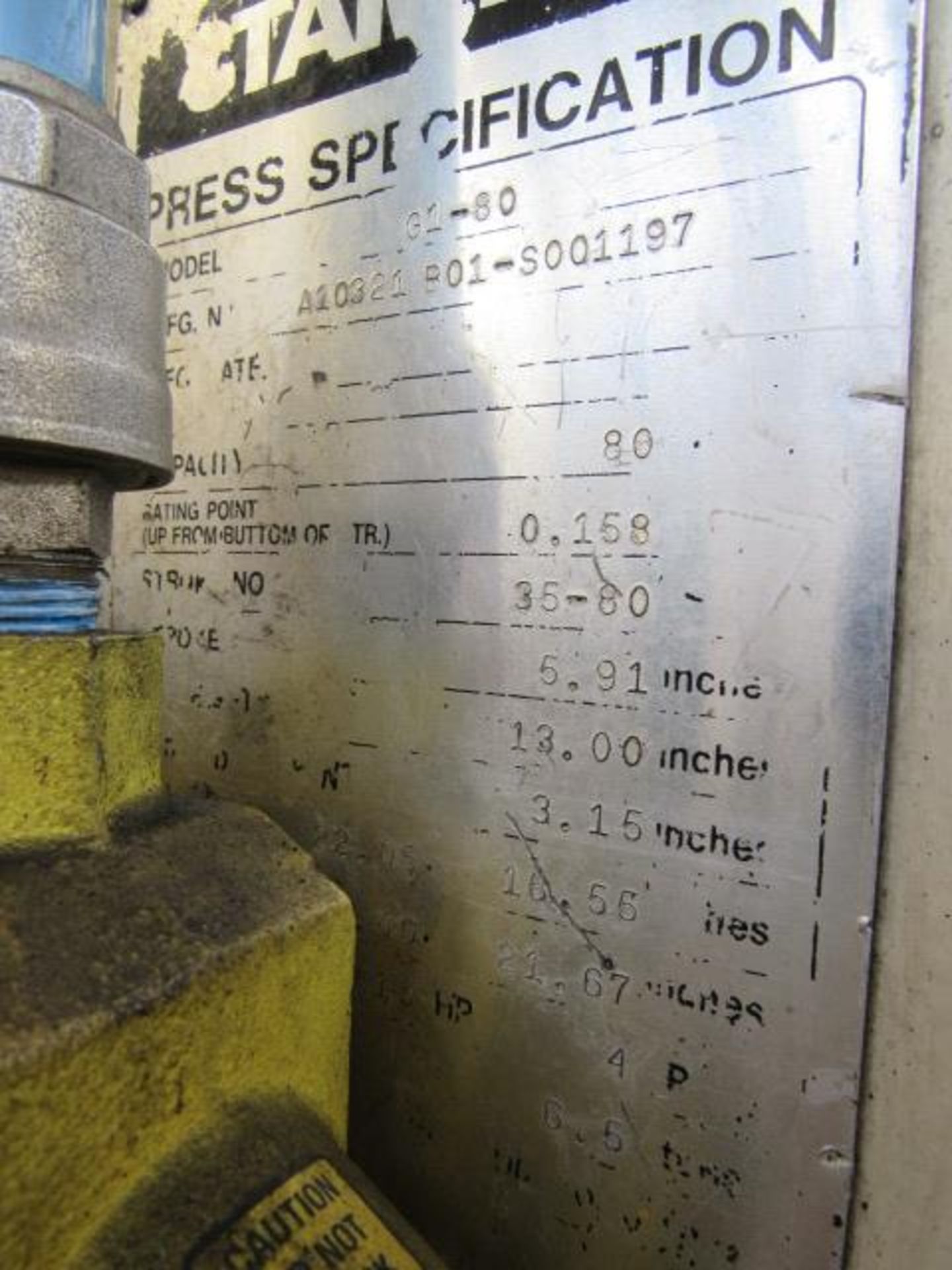 Stamtec G1-80 80-Ton Gap Frame Press - Image 10 of 10