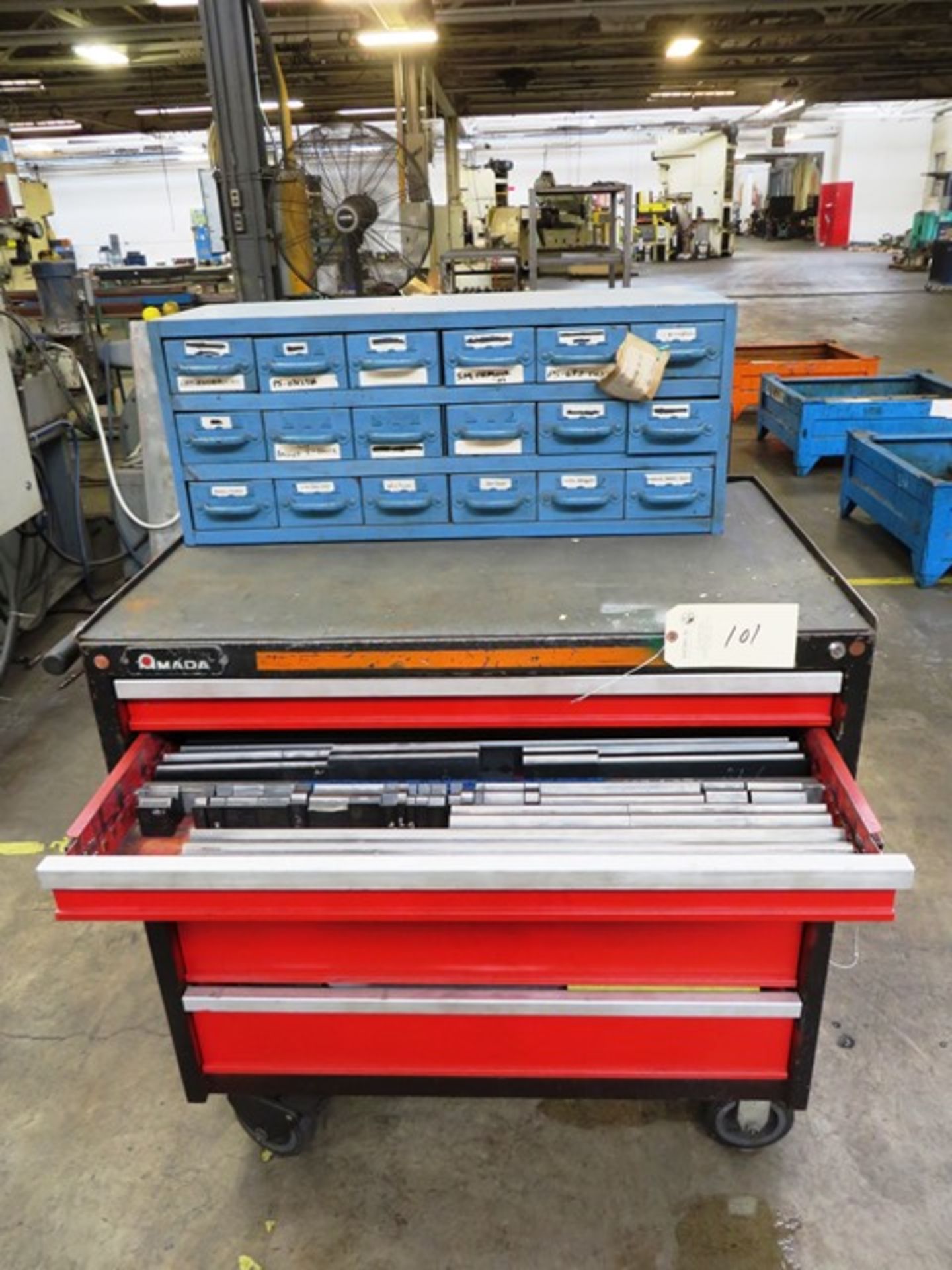 Amada 5 Drawer Portable Cabinet with Press Brake Dies