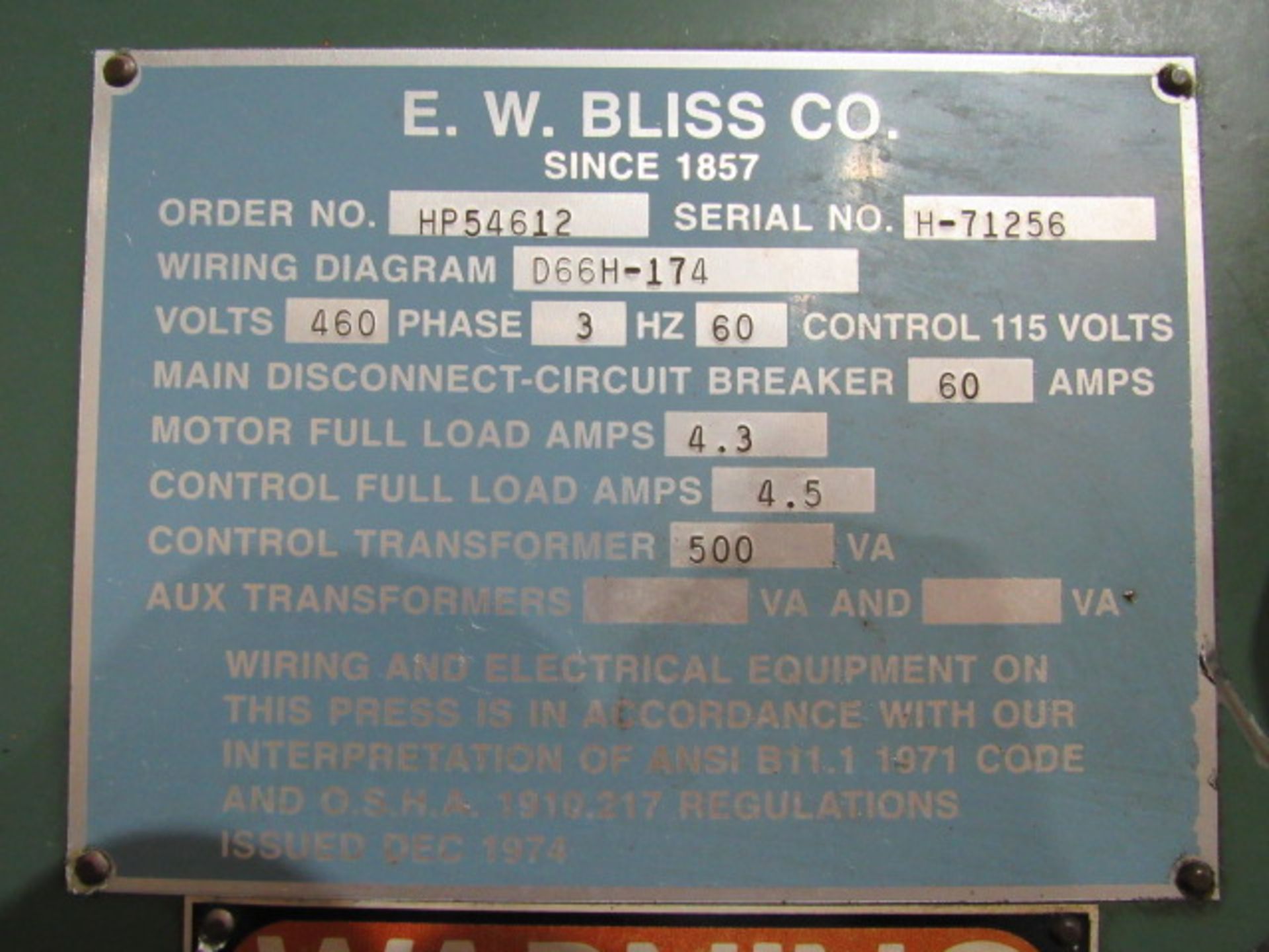 Bliss C-35 35-Ton Gap Frame Press - Bild 10 aus 10