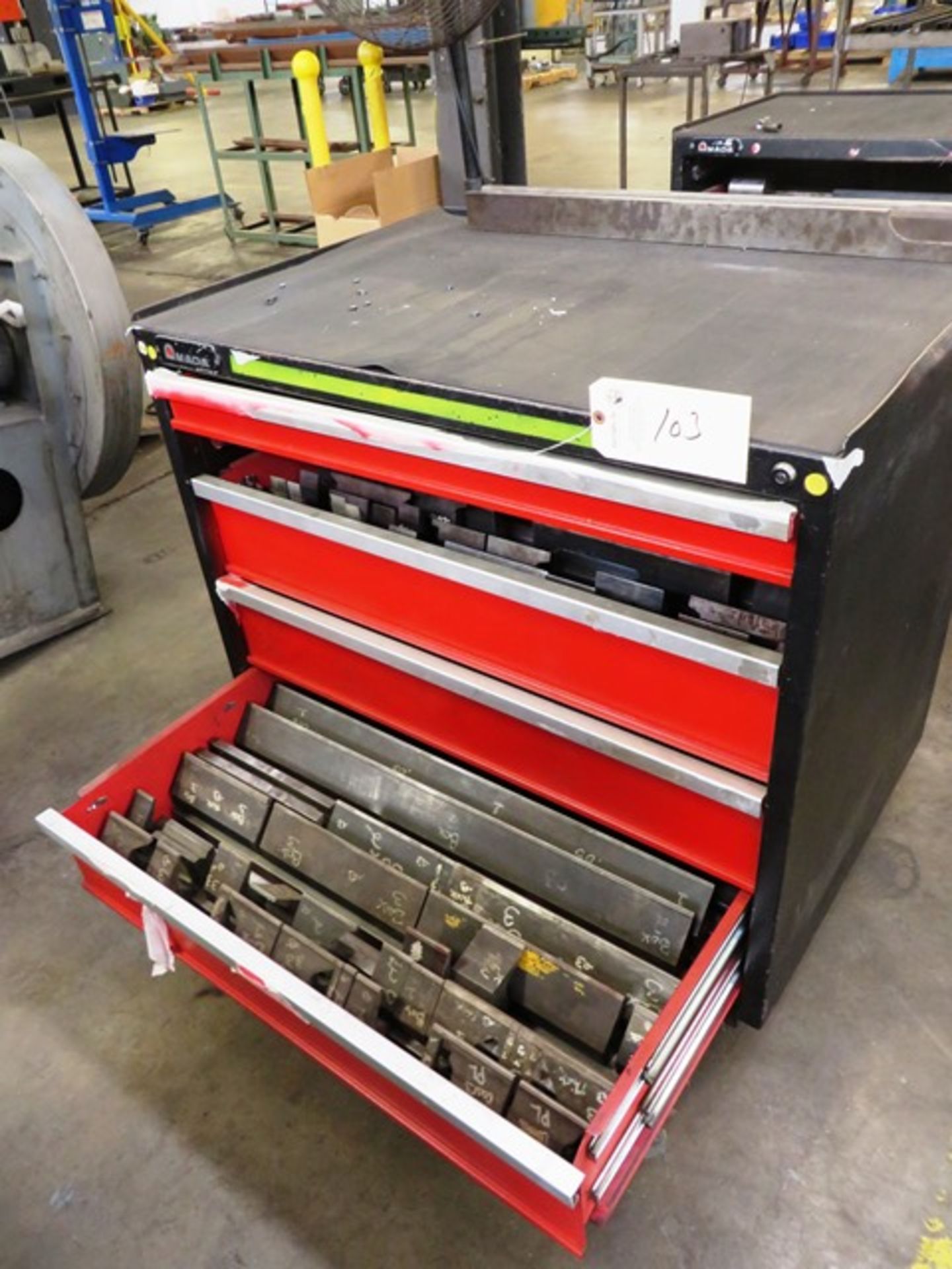 Amada 4 Drawer Portable Cabinet with Press Brake Dies