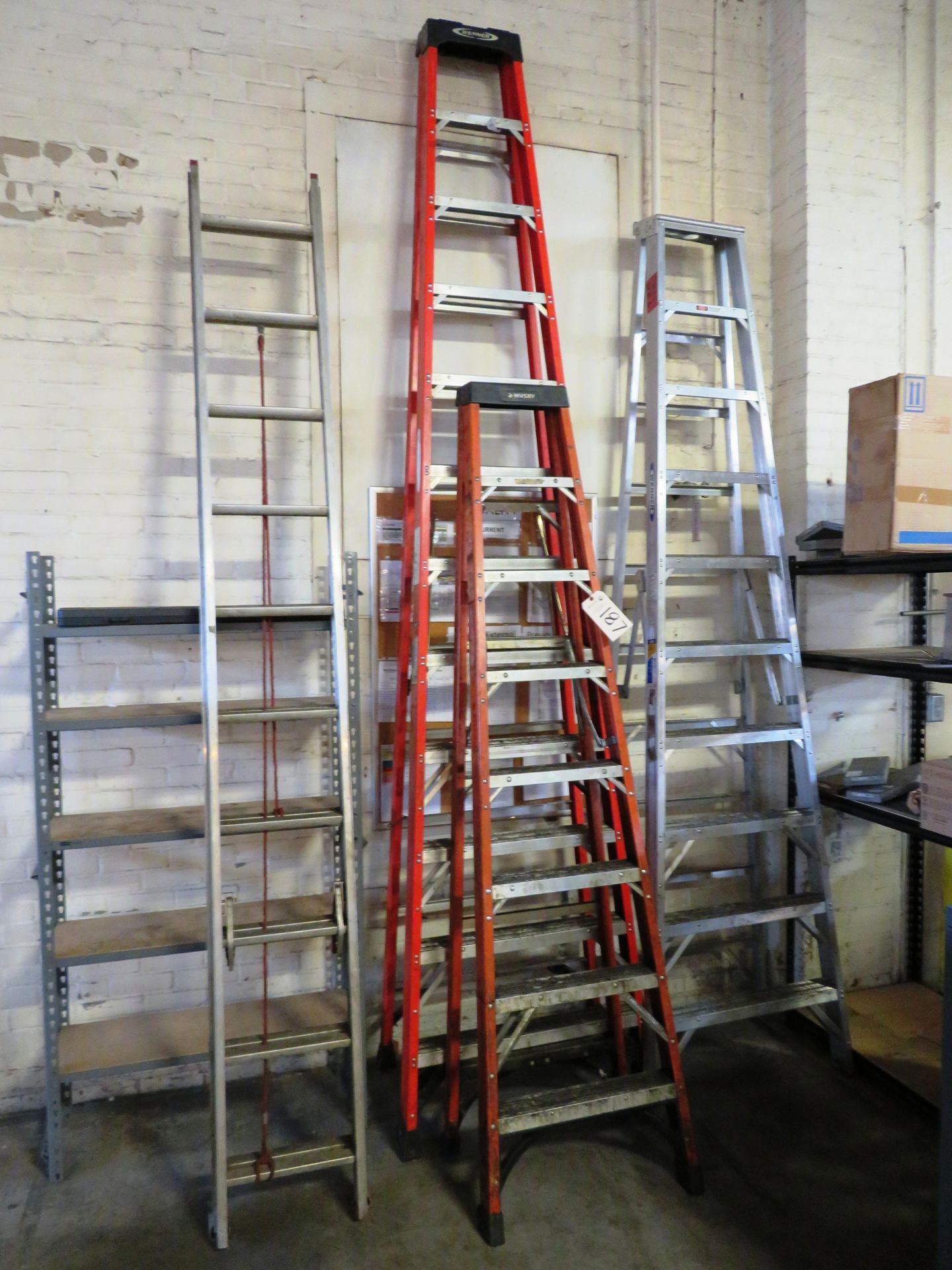 Werner 16’, 10’, & Husky 8’ Step Ladders, Werner 20’ Adjustable Ladder