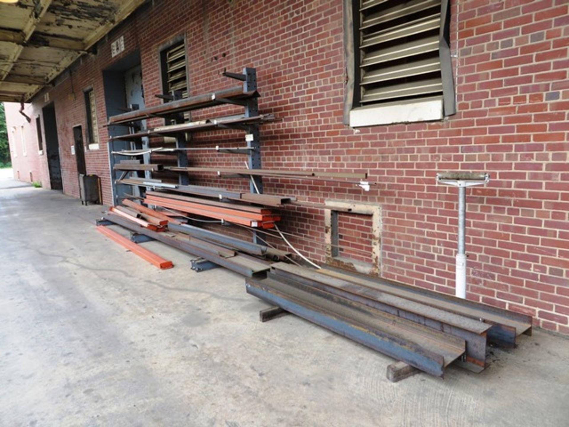 Cantilever Rack with Assorted I Beam & Miscellaneous Steel