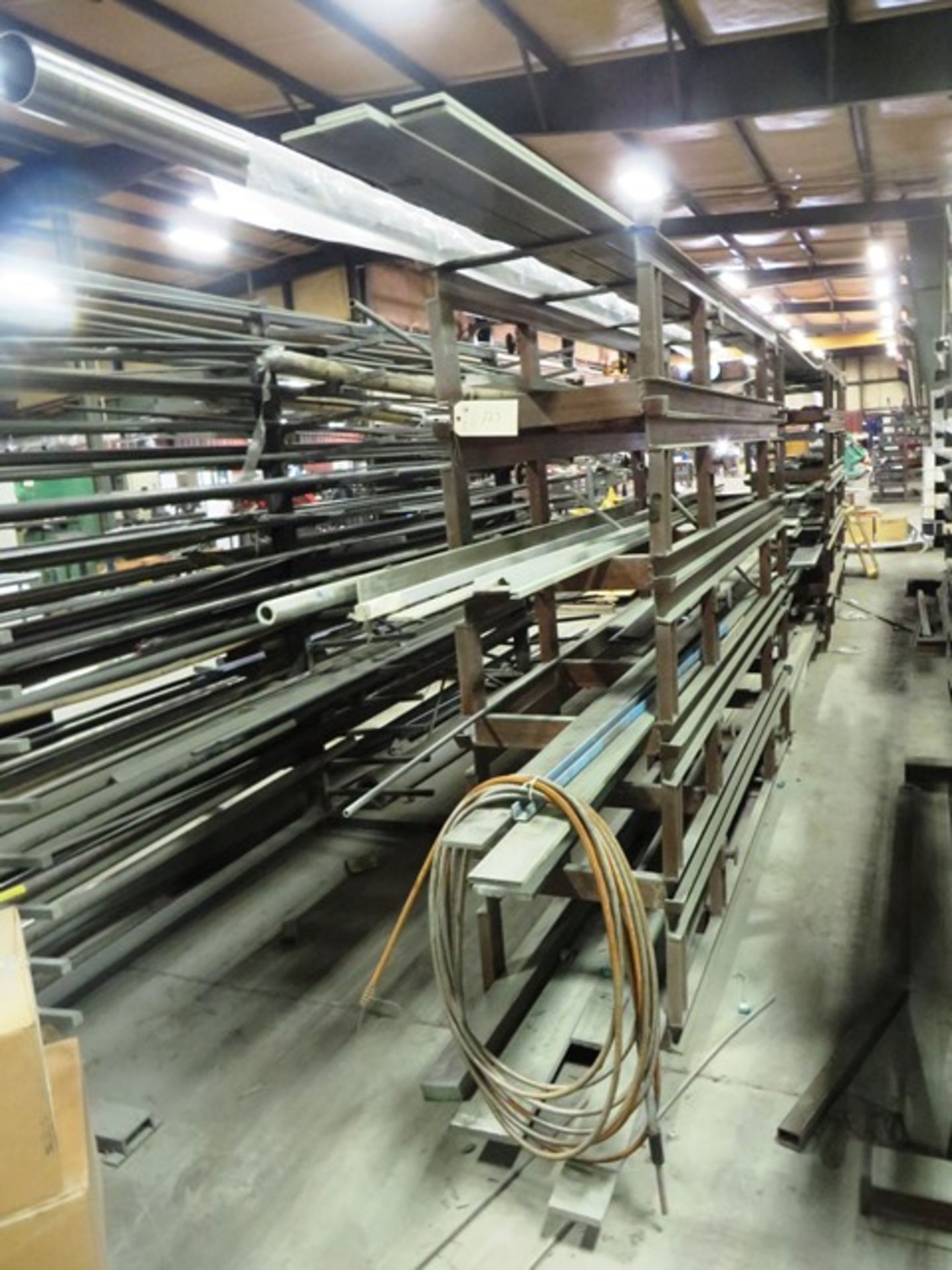 Assorted Steel & Aluminum on 2 Racks