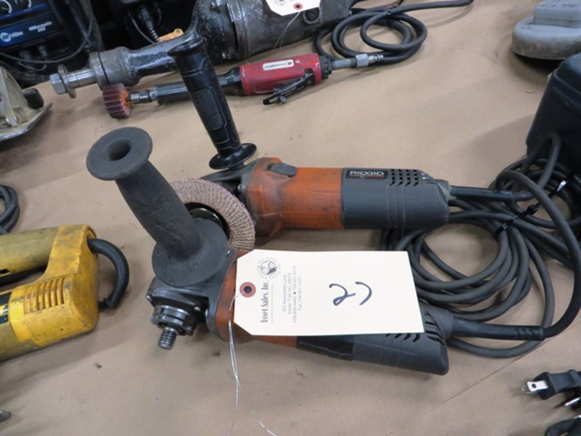 (2) Ridgid Electric Hand Grinders