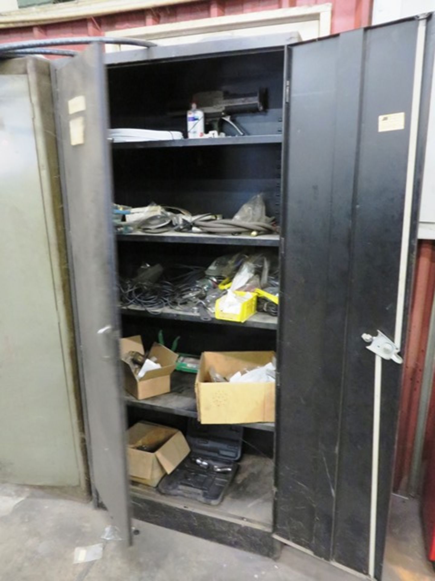 2 Door Cabinet with Contents