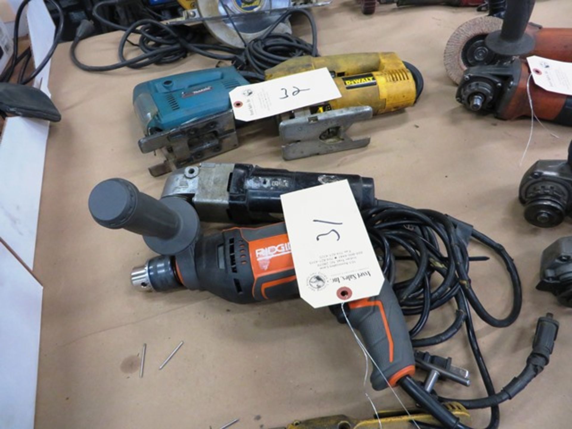 (1) Ridgid & (1) Portable Electric Hand Drills