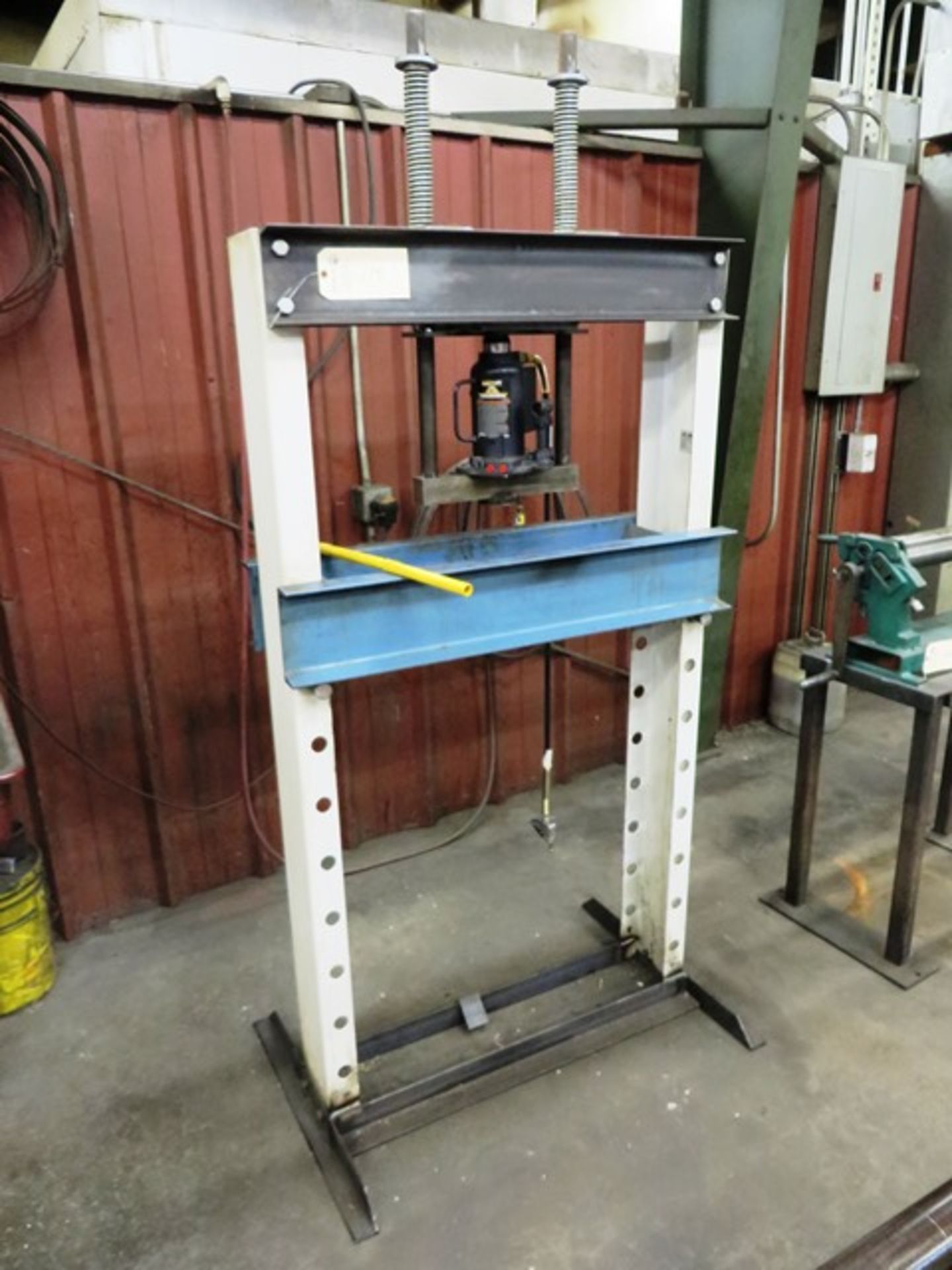 SPX OTC 20 Ton H-Frame Hydraulic Shop Press with 32'' Between Uprights, sn:0107A140931