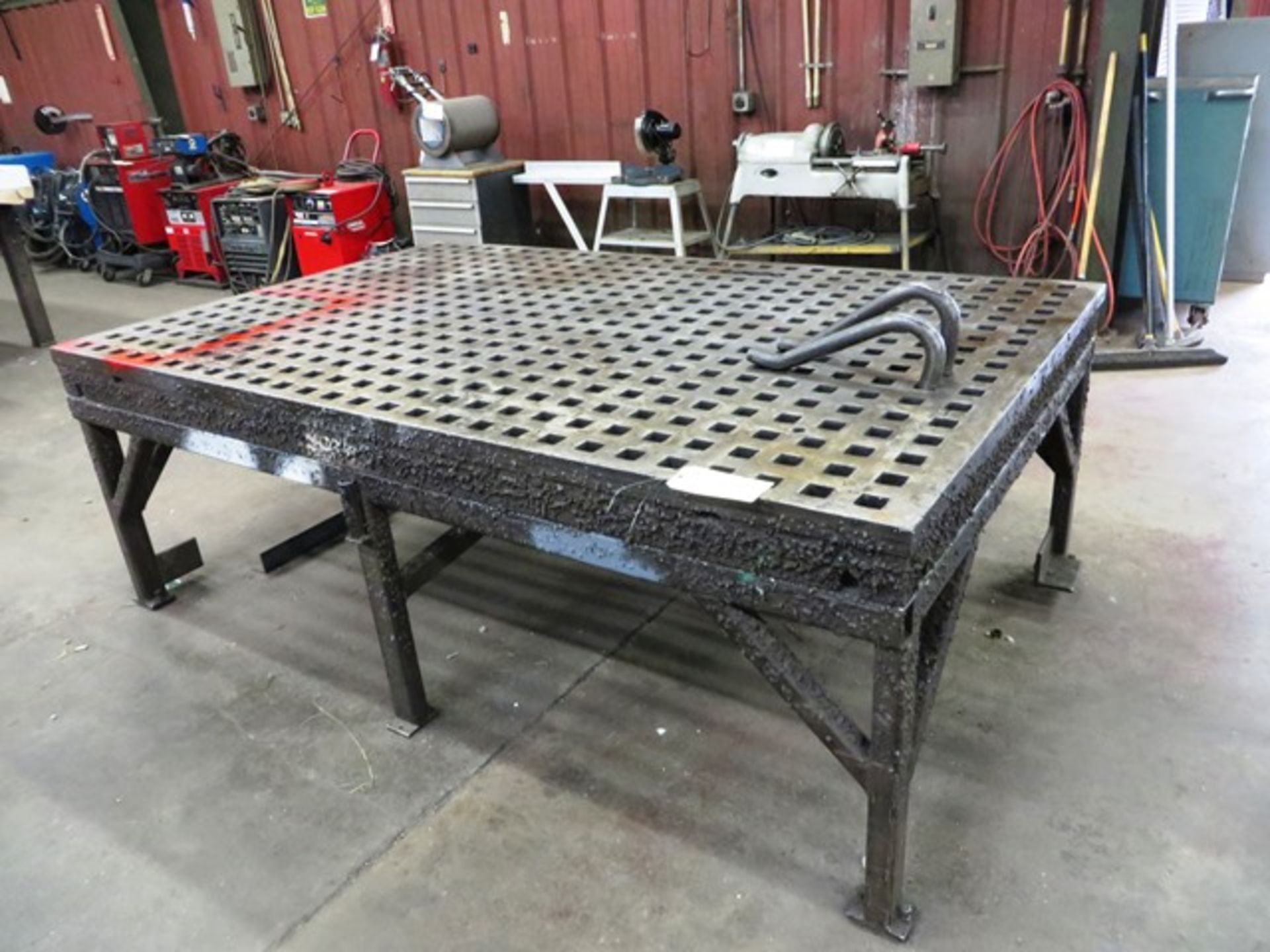 5' x 8' Acorn Type Weld Table with 1-3/4'' x 1-3/4'' Capacity