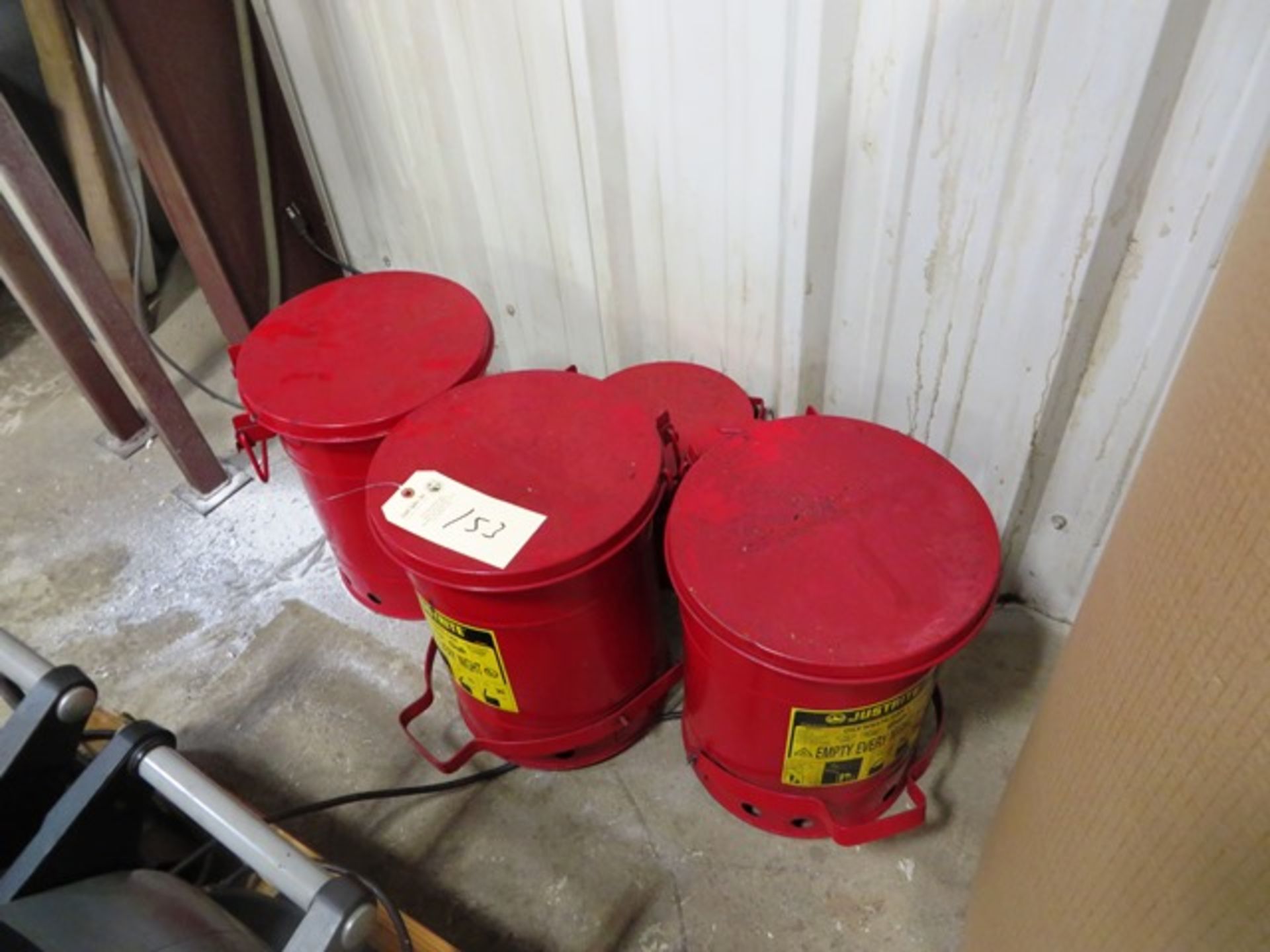 (4) Just Rite Oil Waste Cans