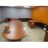 Executive Type Conference Table & Associated Secretariat Style Desks in Room