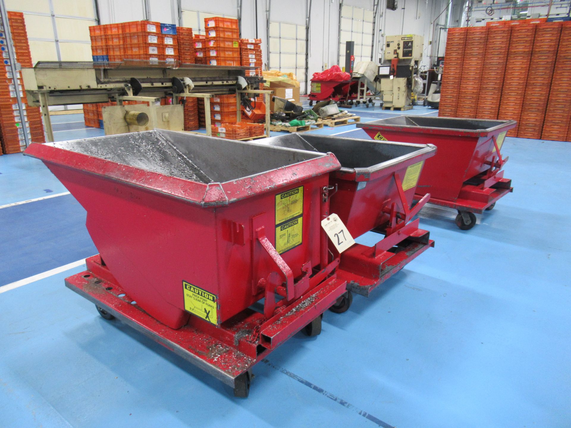 (3) Portable Tilt Hoppers