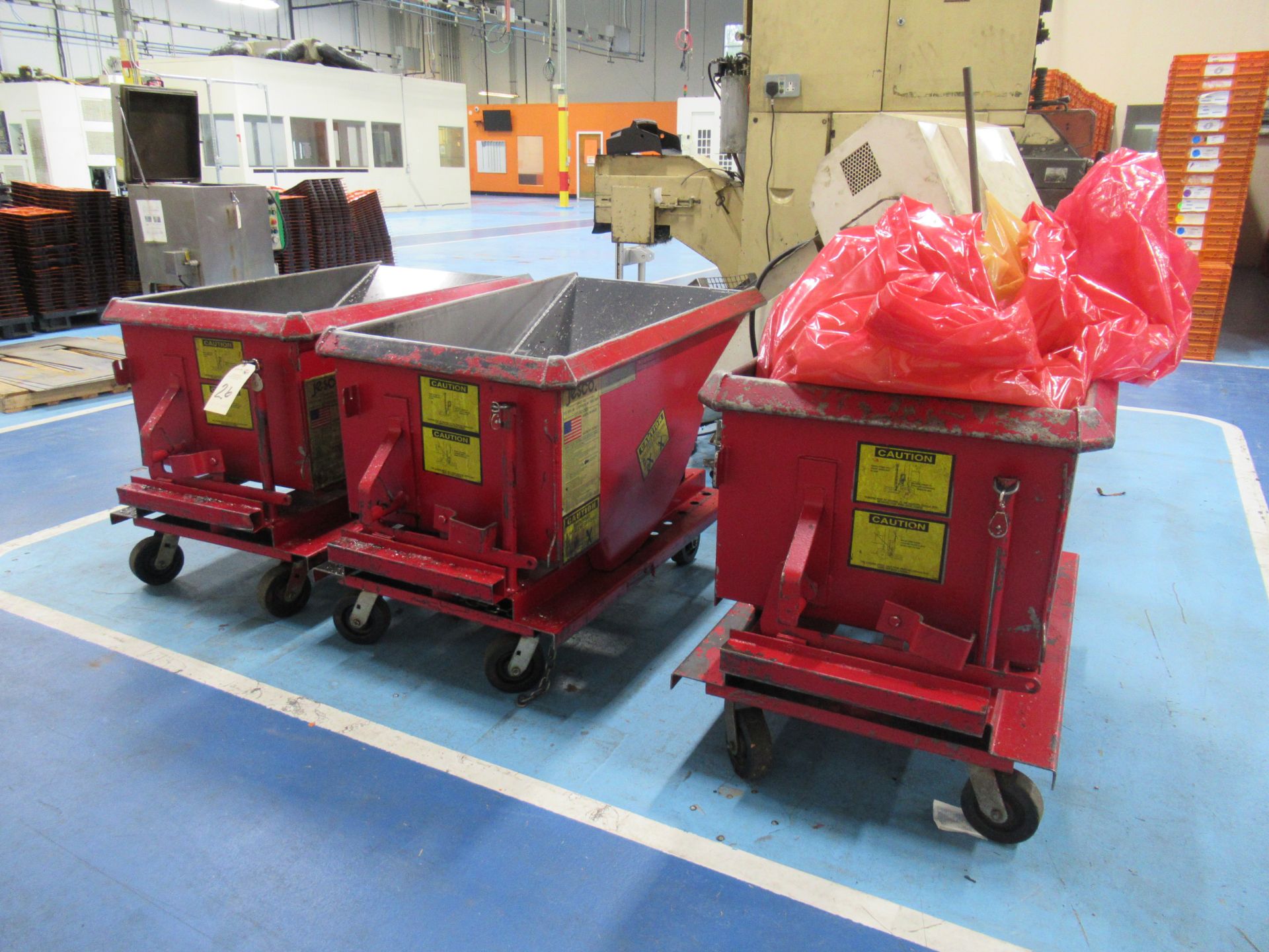 (3) Portable Tilt Hoppers