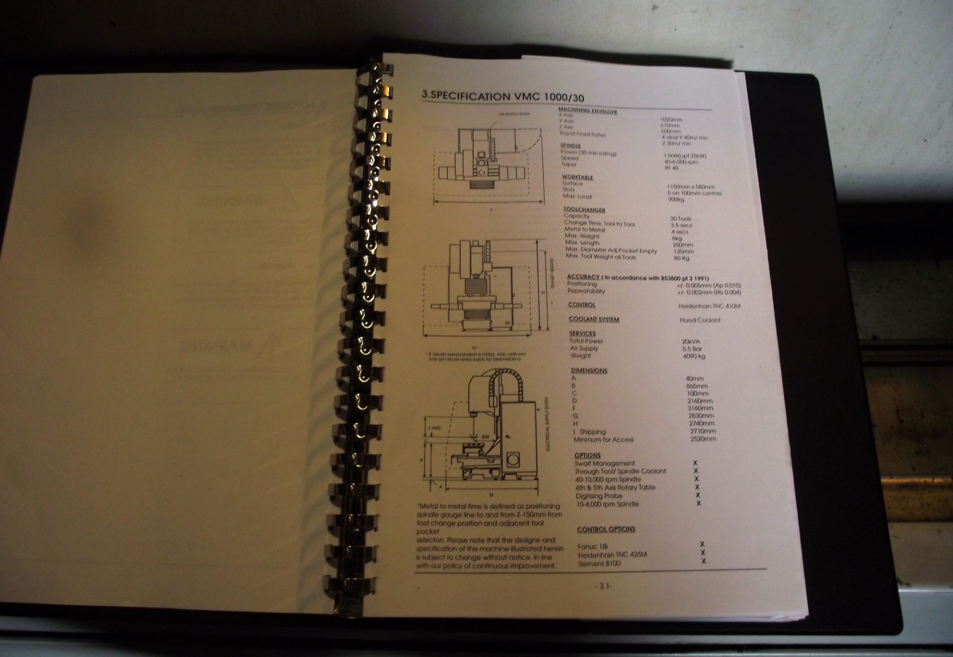 Bridgeport VMC1000 30 Vertical Machining Centre - Image 10 of 23