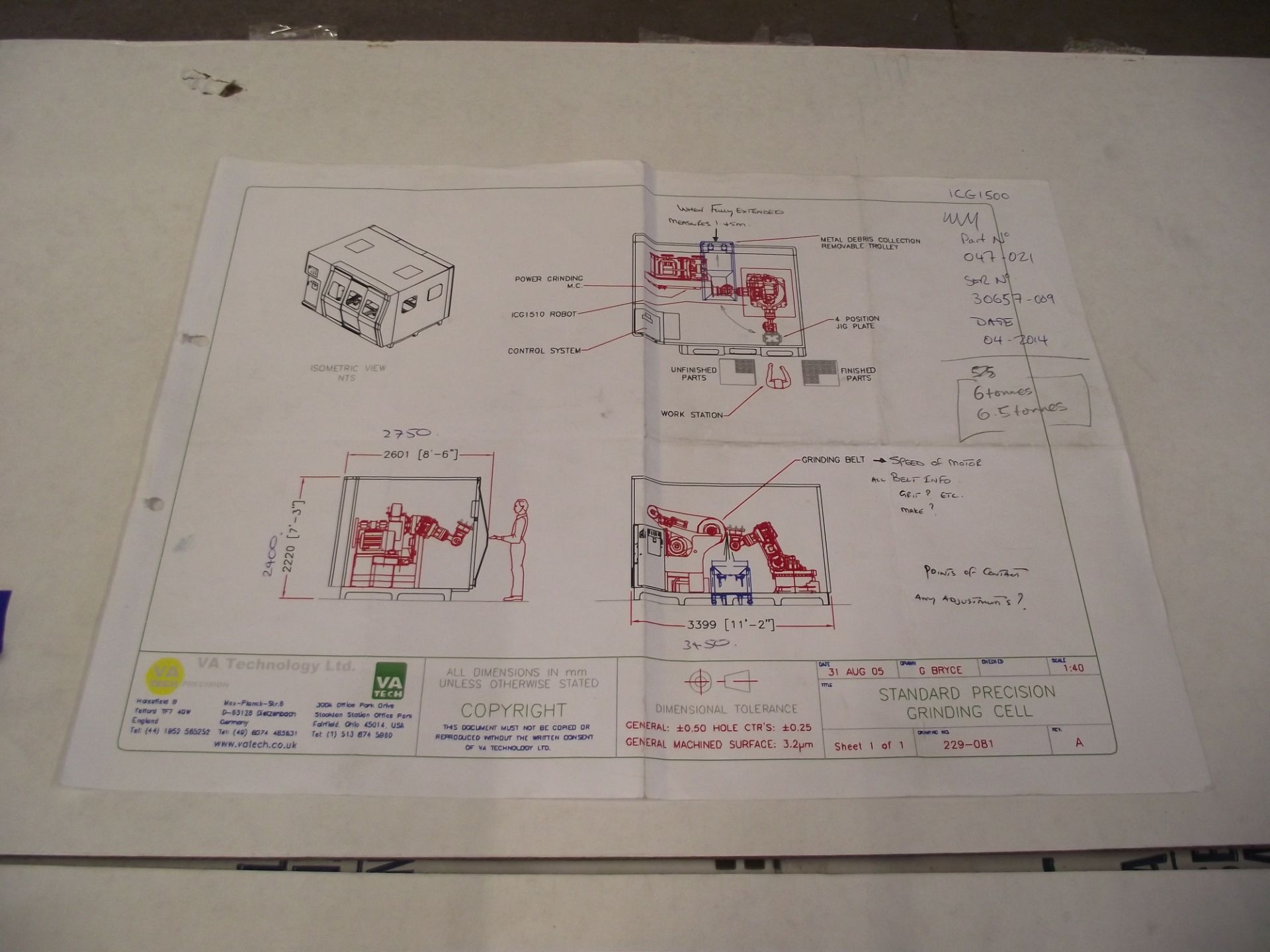 V A Technology Robotic Grinding/Linishing/Fettling Cell cw Dust Extractor - Image 34 of 41