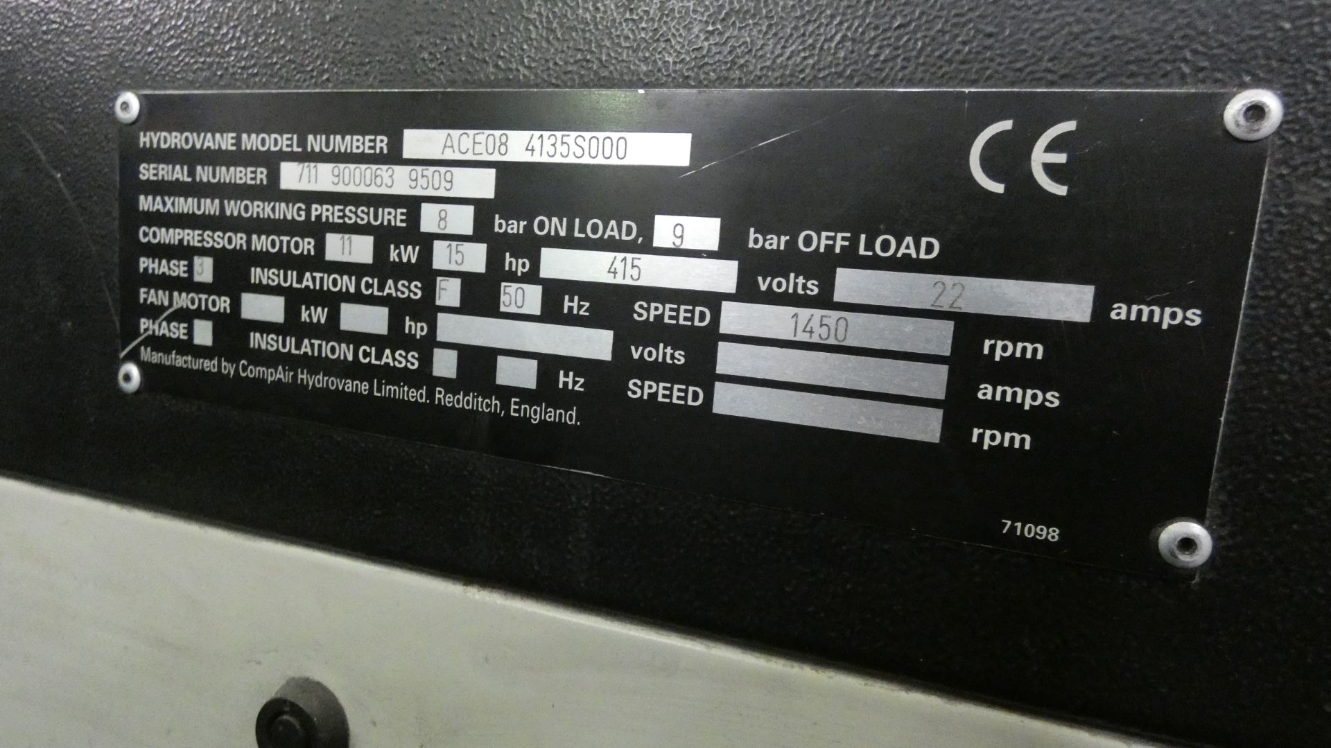 Compair Hydrovane 711 Compressor - Image 2 of 3