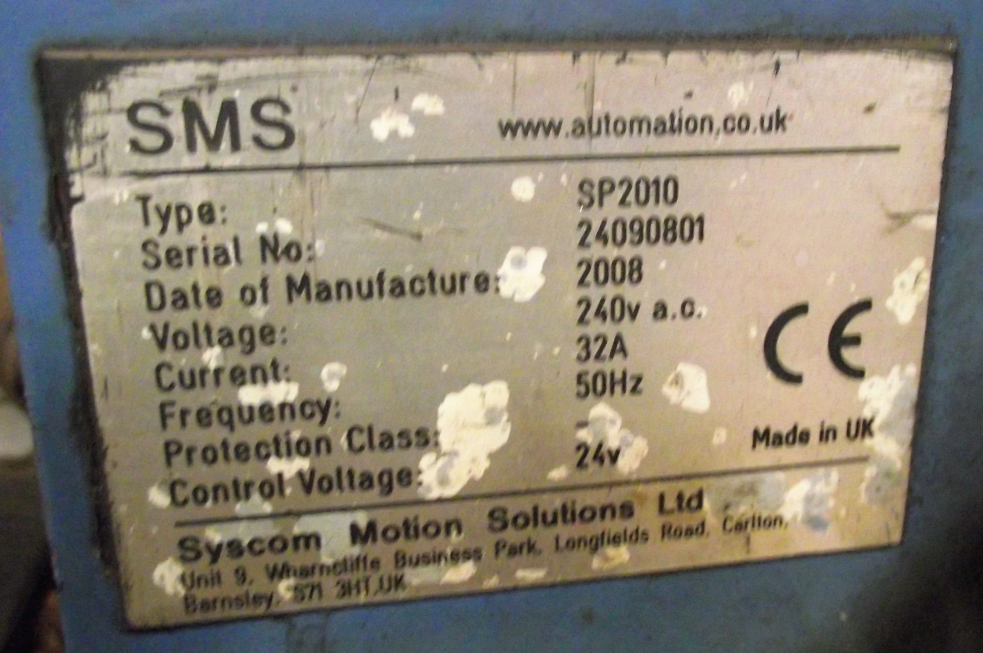 SMS Automation SP2010 PLASMA Cutter cw Support Equipment. - Image 3 of 24