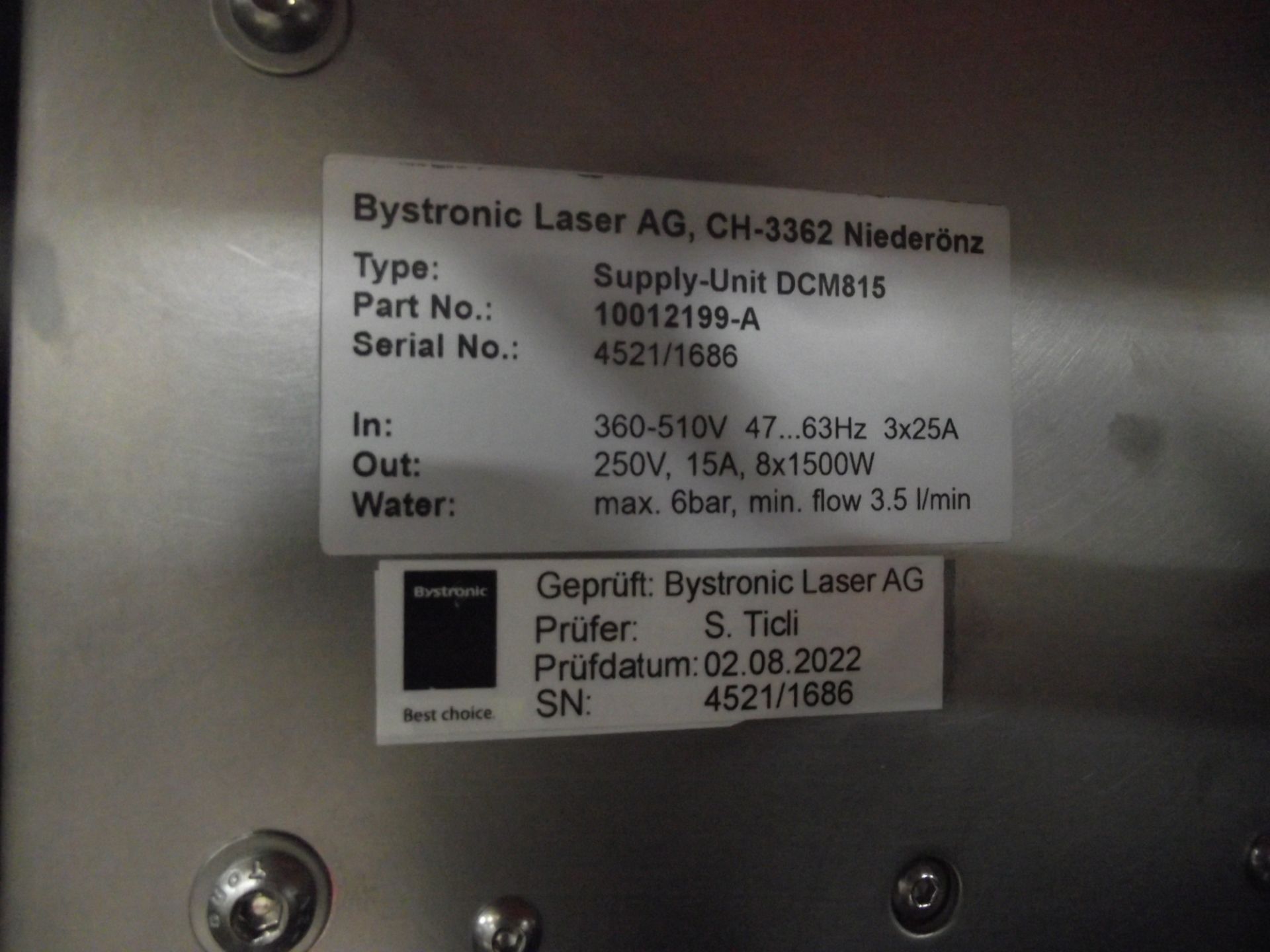 BYSTRONIC BYVENTION 3015 CW BYLASER 4400M & SUPPORT EQUIPMENT - Image 33 of 36