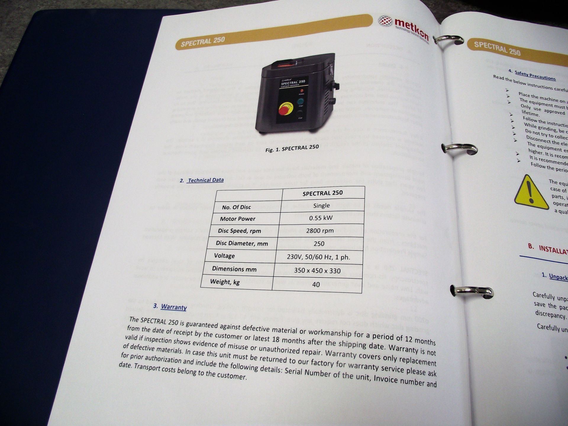 Metkon Spectral 250 Table Top Sample/Specimen Surface Grinding Machine. - Image 8 of 10