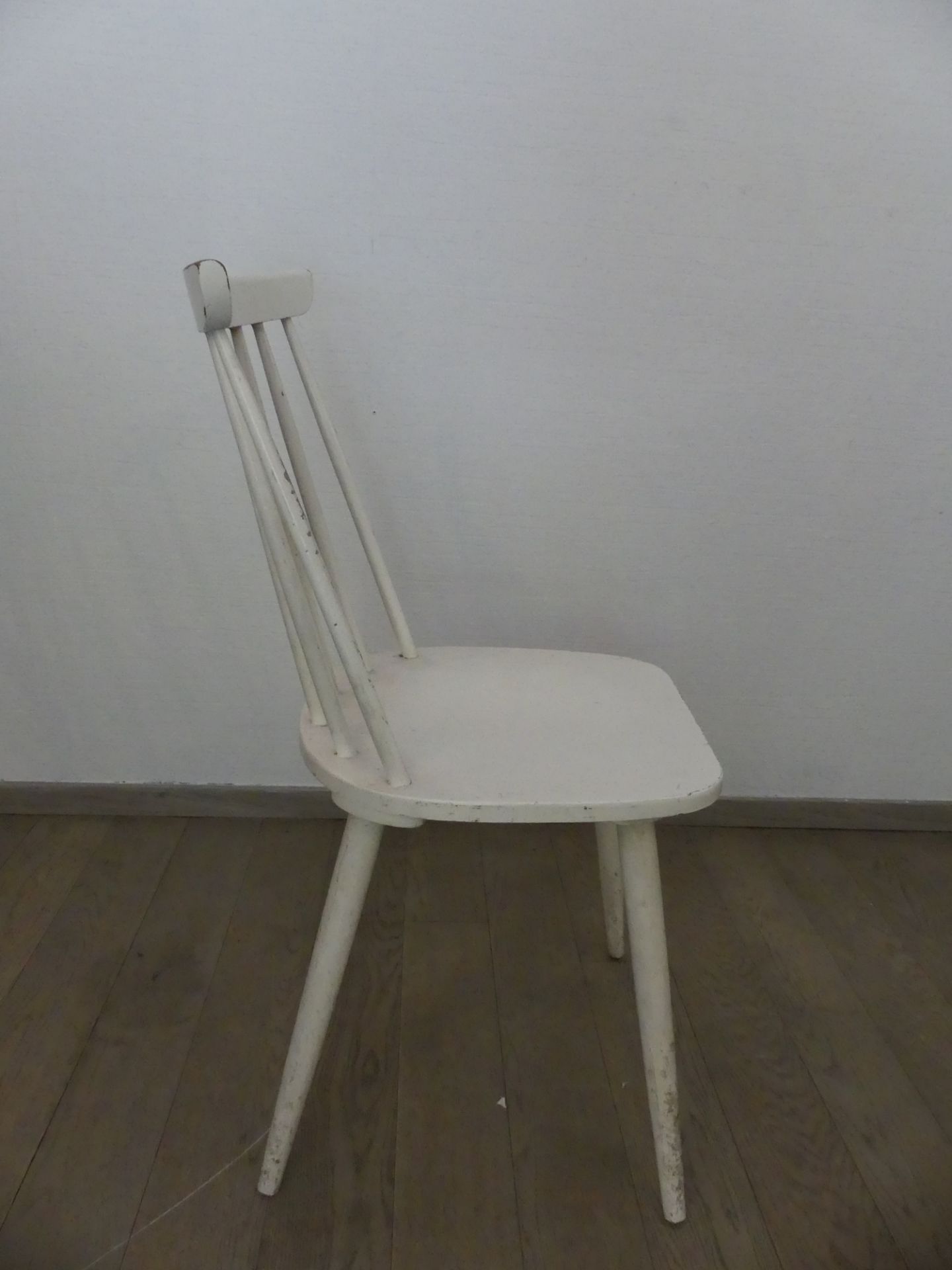 Chaise scandinave vintage blanche - Bild 3 aus 3