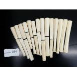 Lot de 12 porte-cigarettes résine et poudre d'ivoire