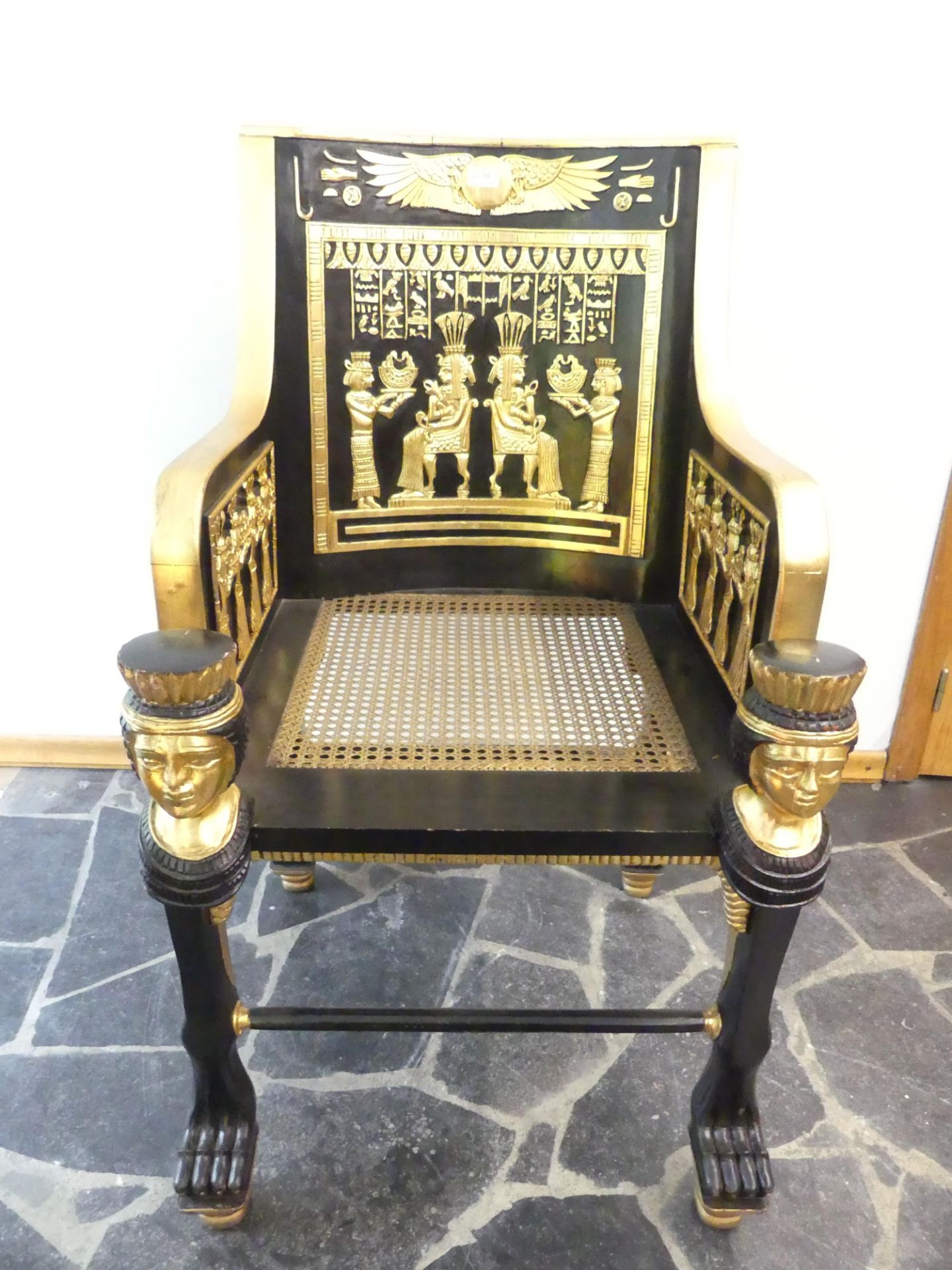 Egypte fauteuil de Toutankhamon en bois - Bild 2 aus 3