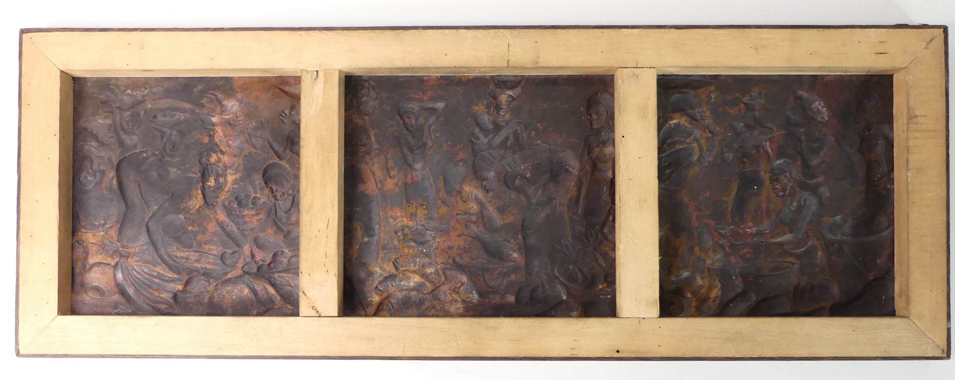 Kongolo: bas relief en cuivre (76x27cm) - Bild 2 aus 2