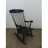 Rocking chair vintage noir