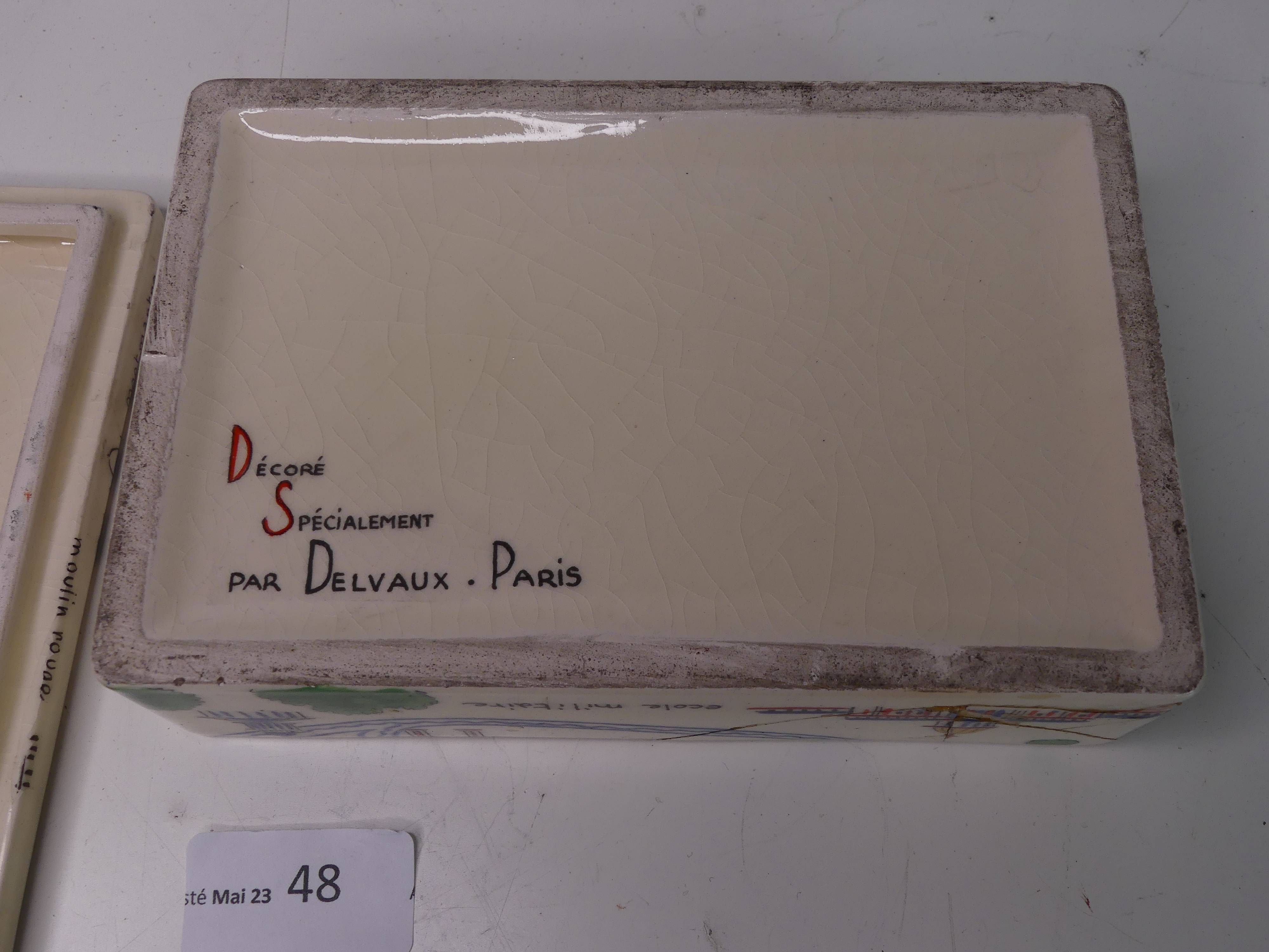Delvaux: boite en céramique accidentée (17x11cm) - Image 4 of 4