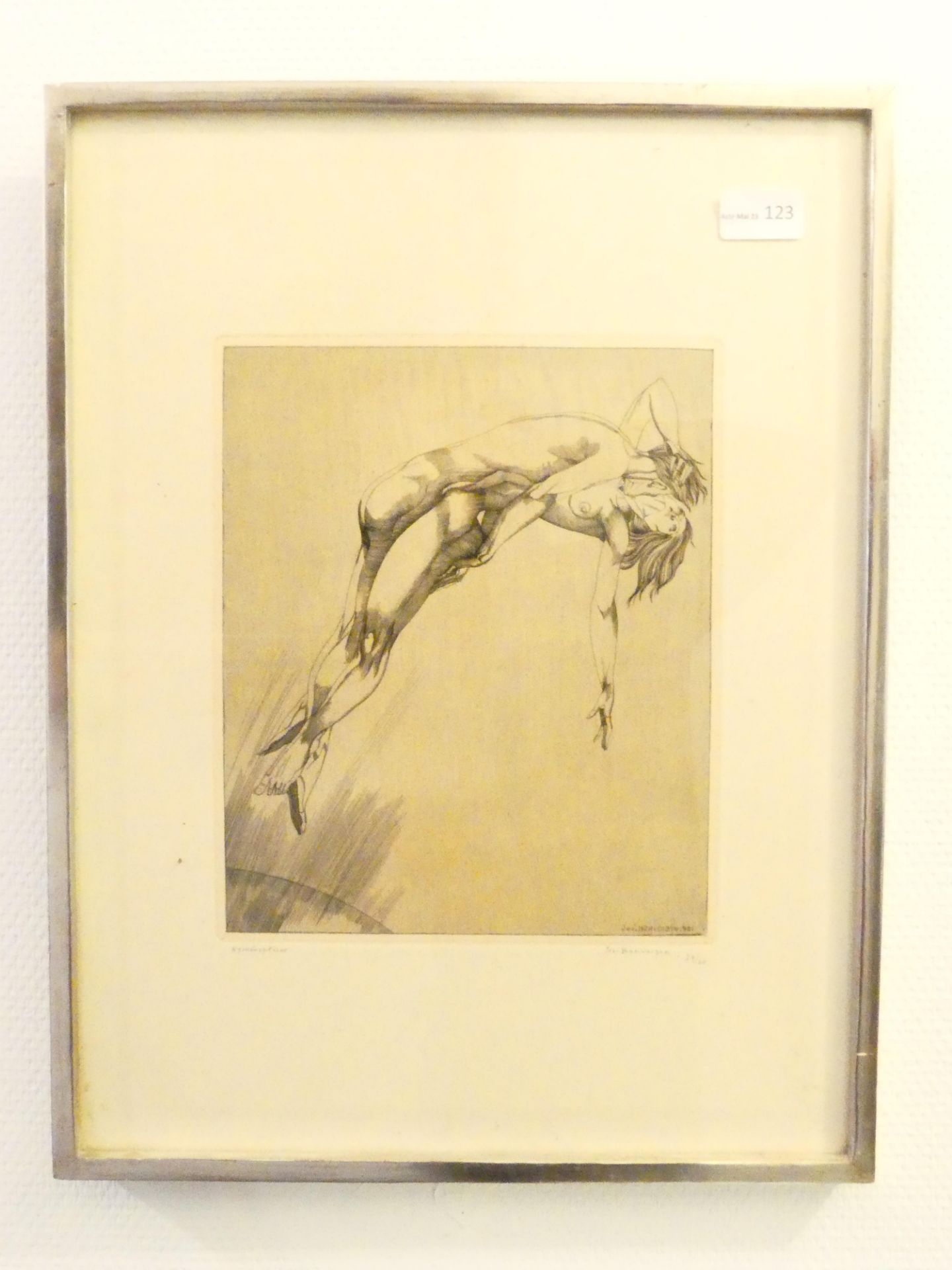 Joseph Bonvoisin "Hyménoptères" 1951, estampe (cadre: 37x49cm) - Image 2 of 2