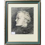 Portrait de Wagner, encre sur papier (24x28cm)