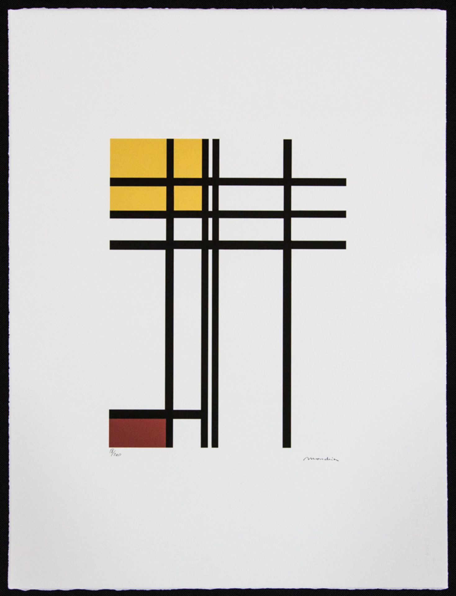 Piet Mondrian 'Opposition Of Lines, Red And Yellow' - Image 2 of 5