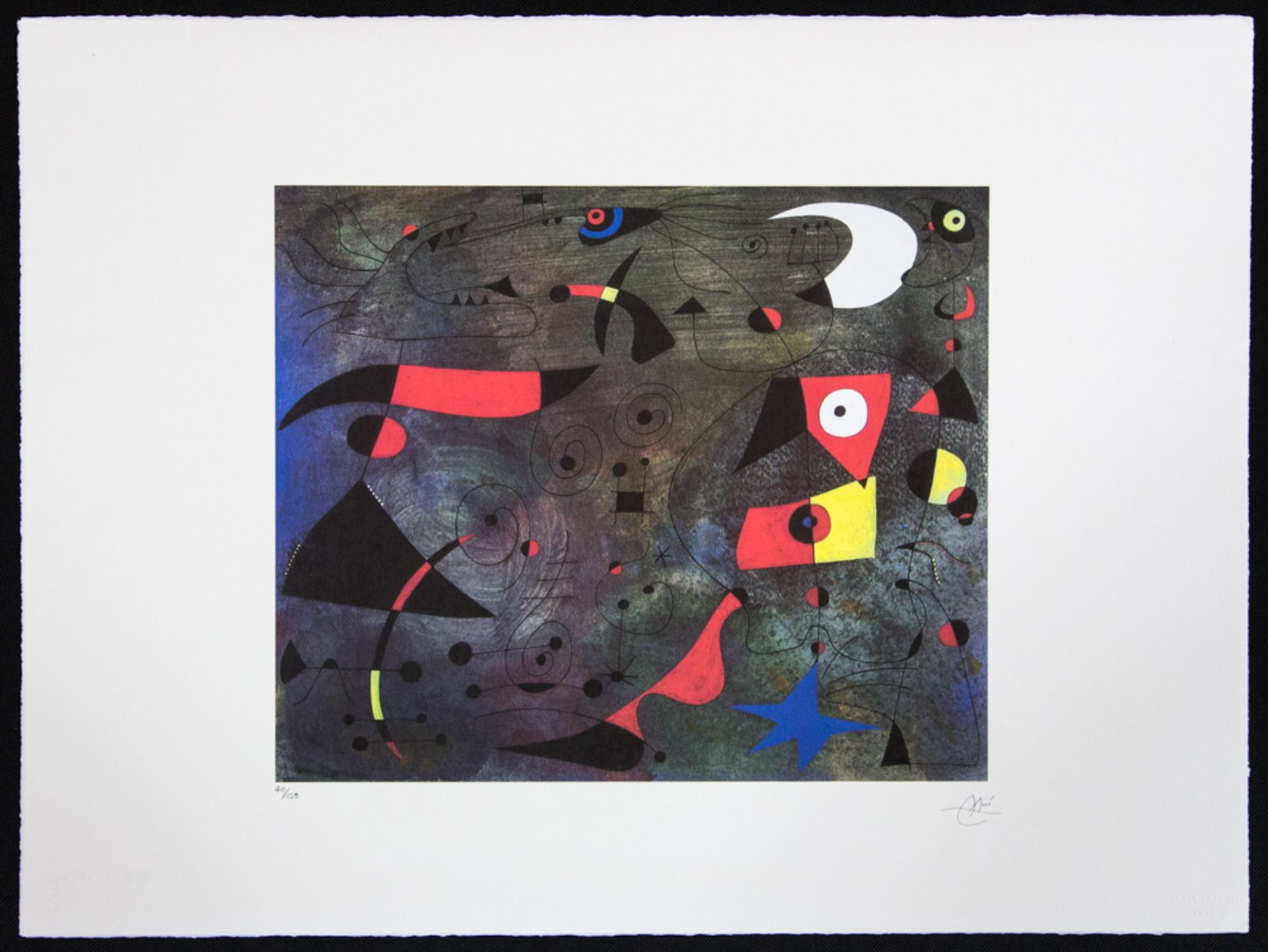 Joan Miro 'Woman And Birds' - Image 2 of 6