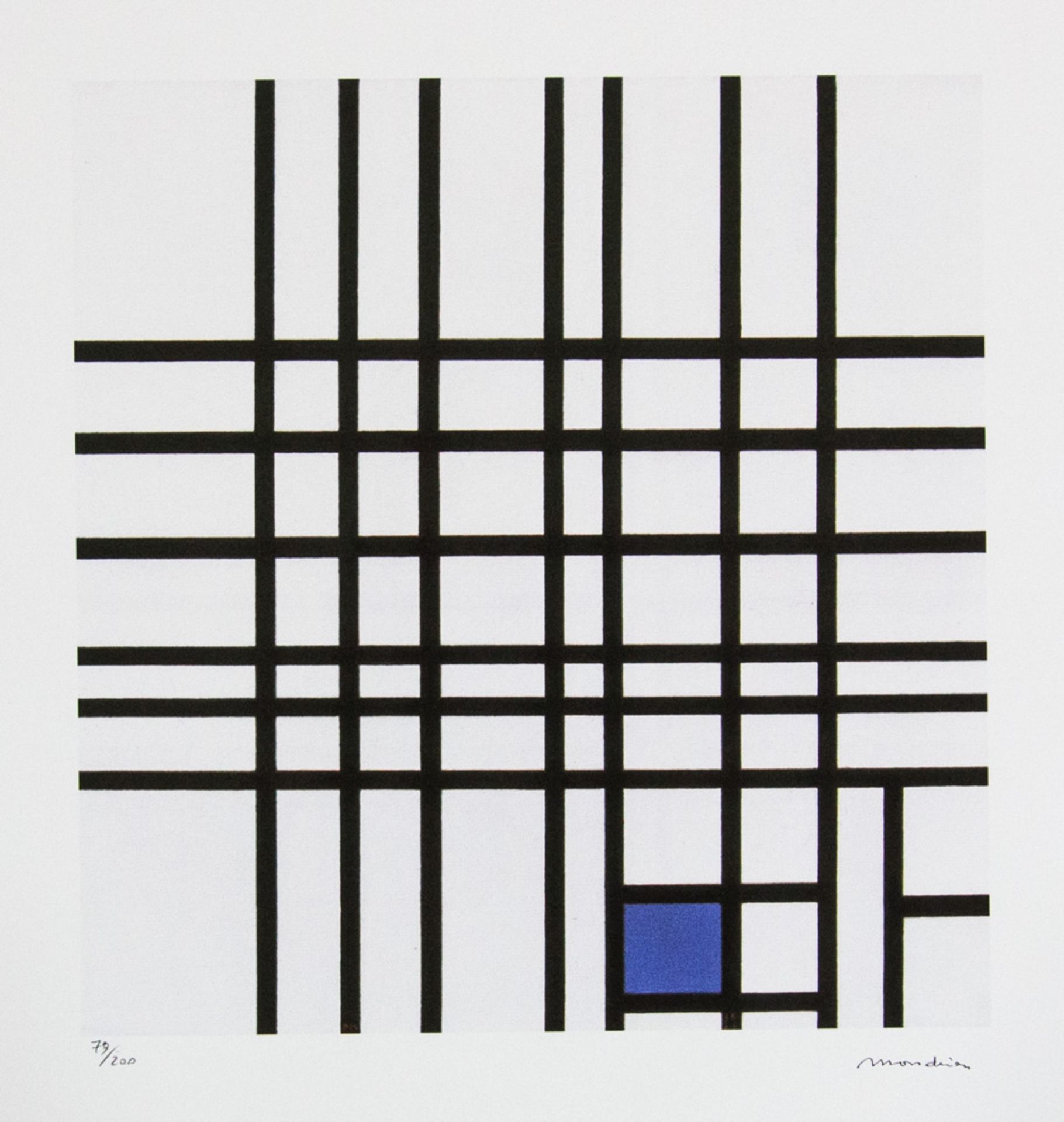 Piet Mondrian 'Composition No.12 With Blue'