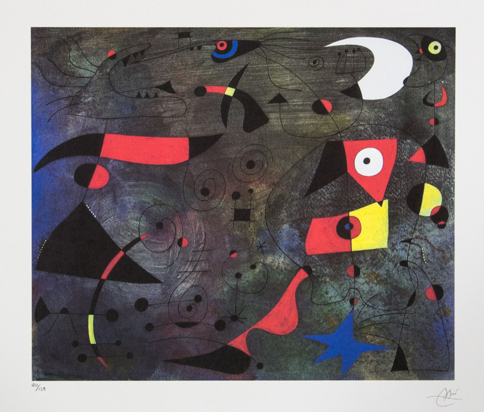 Joan Miro 'Woman And Birds'