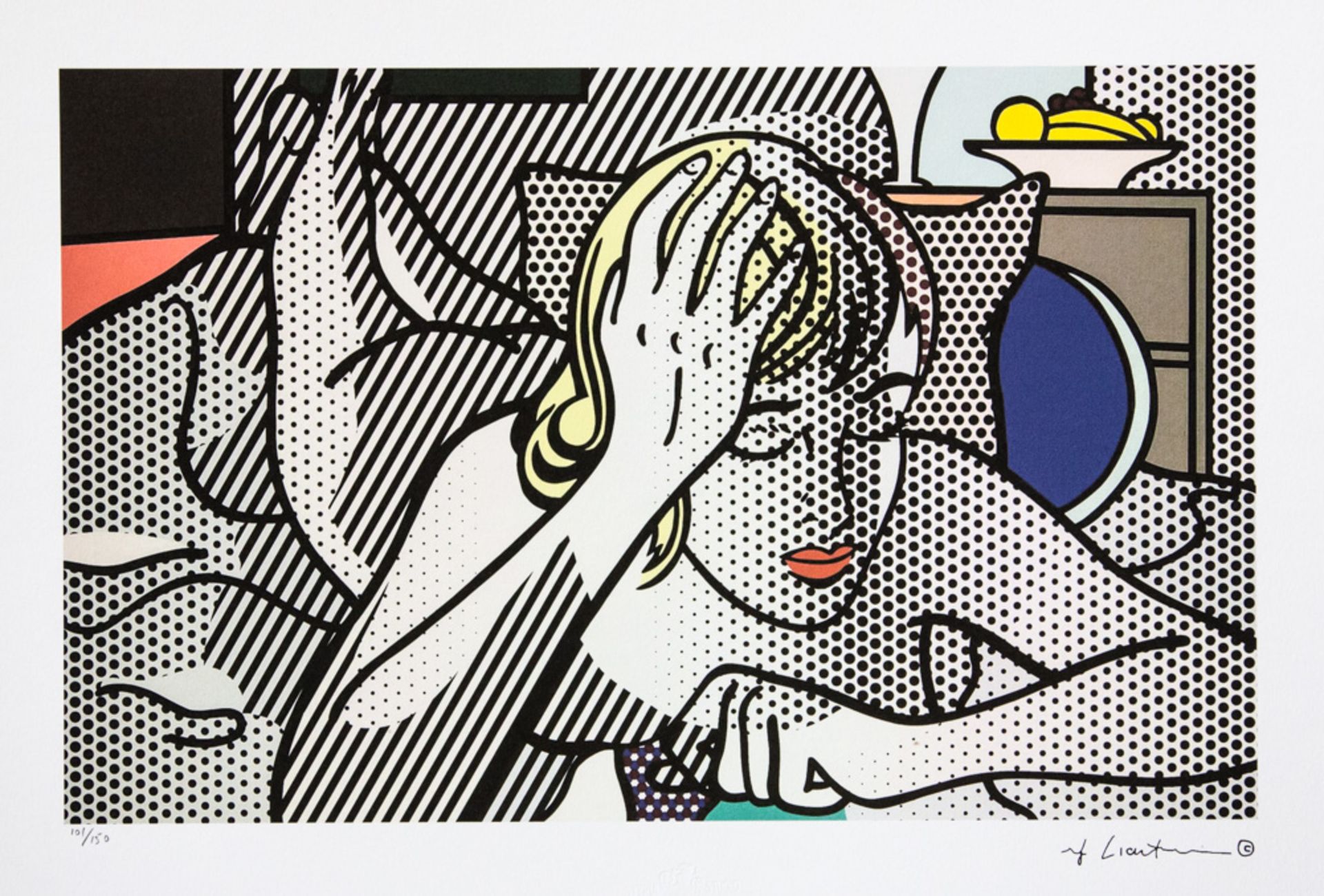 Roy Lichtenstein 'Thinking Nude'