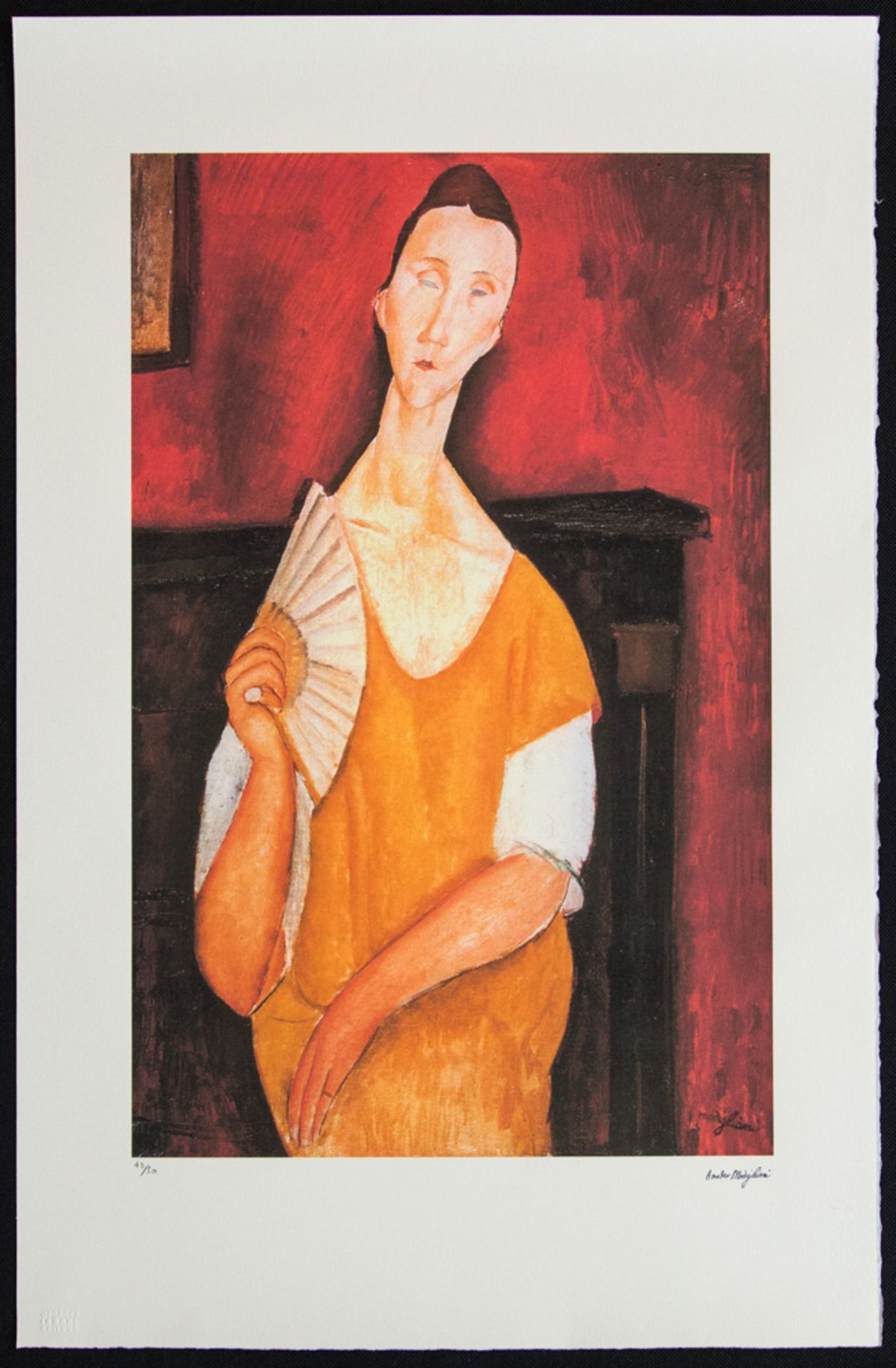 Amadeo Modigliani 'Portrait Of Lunia Czechowska With a Fan'  - Image 2 of 6