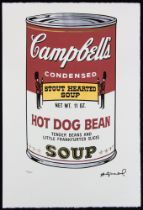 Andy Warhol 'Campbell's Soup - Hot Dog Bean'