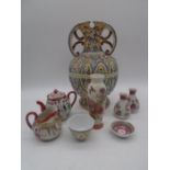 A small collection of Oriental china including Satsuma, Shibata, etc.