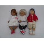 Three unboxed vintage Sasha dolls, one in night wear