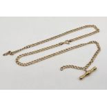 A 9ct gold Albert style chain A/F, 5.2g