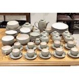 A Denby Camelot stoneware part dinner and tea service including, teapot, cups, saucers, dinner