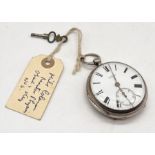 A hallmarked silver J W Benson, London pocket watch with subsidiary second hand