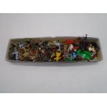 A large collection of mainly plastic toy figures including soldiers, Indians, animals etc, also